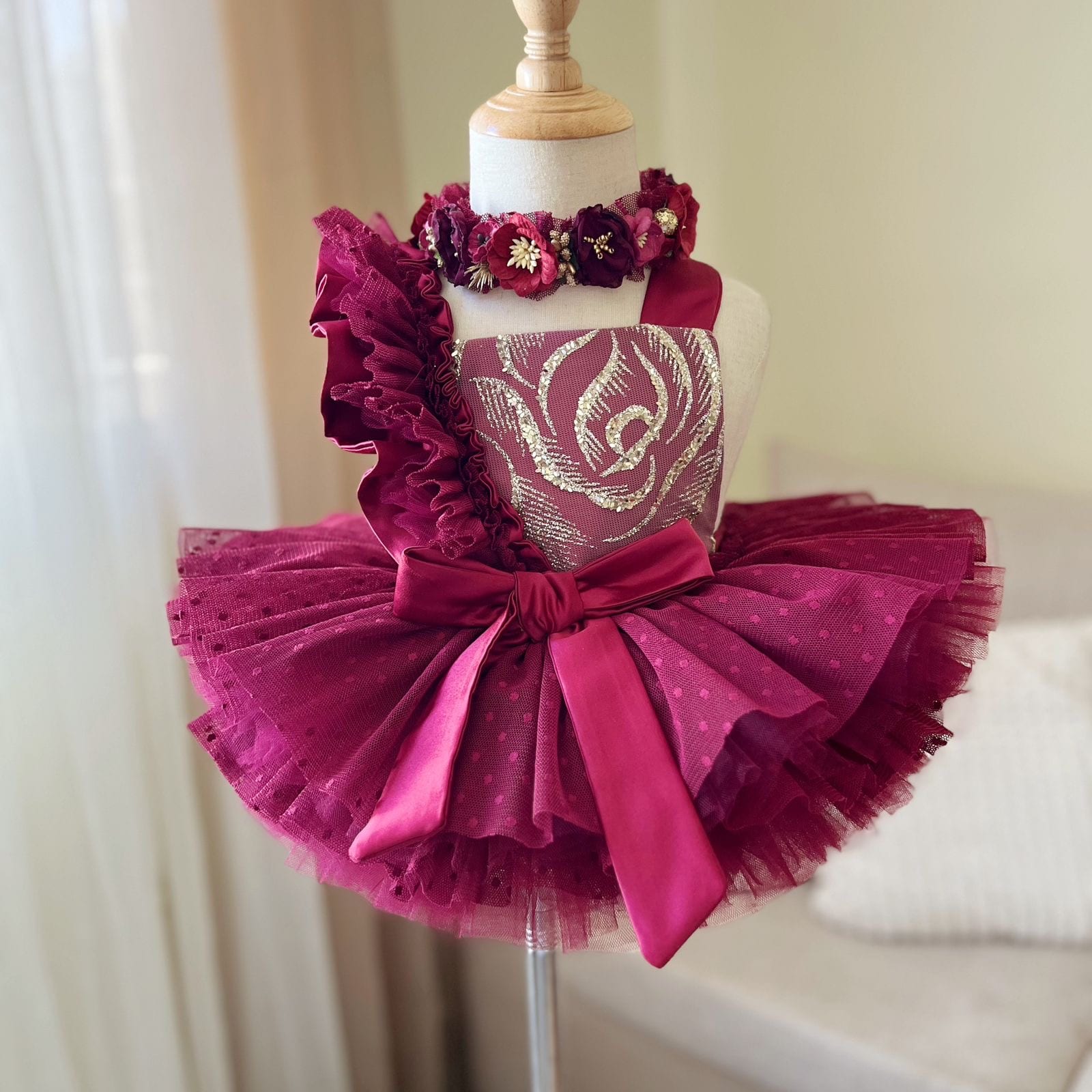 Romper rojo vino cute