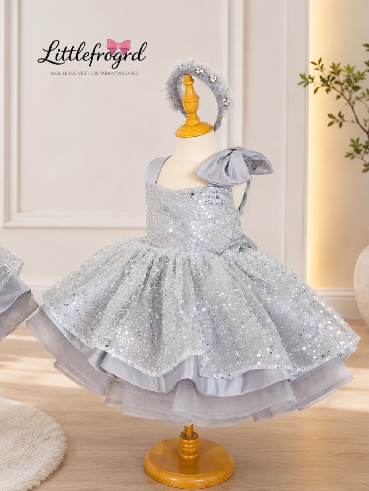 Vestido plateado 4-7