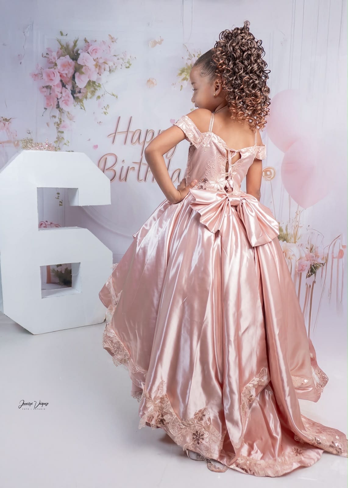 Vestido peach-dorado