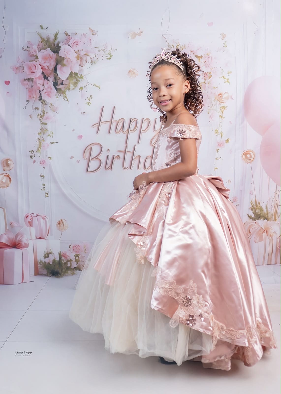 Vestido peach-dorado