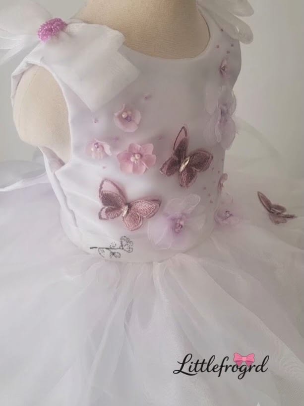 Vestido mariposita blanco lov