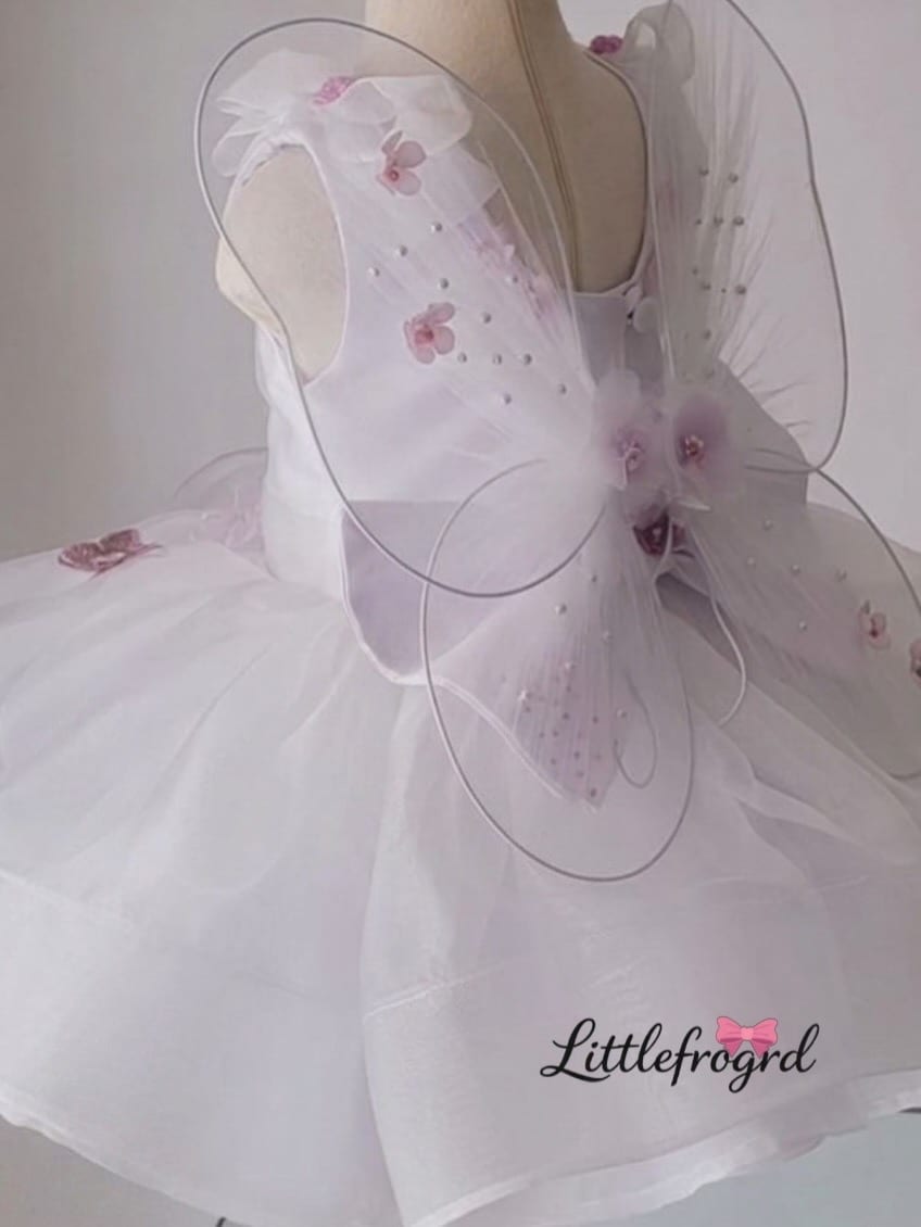 Vestido mariposita blanco lov