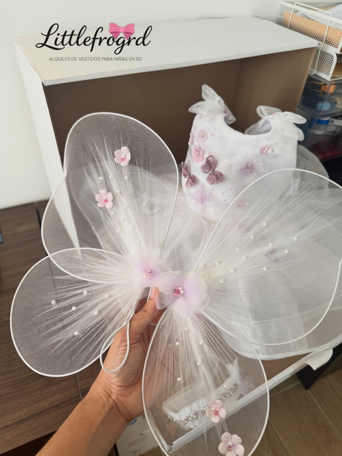 Vestido mariposita blanco lov