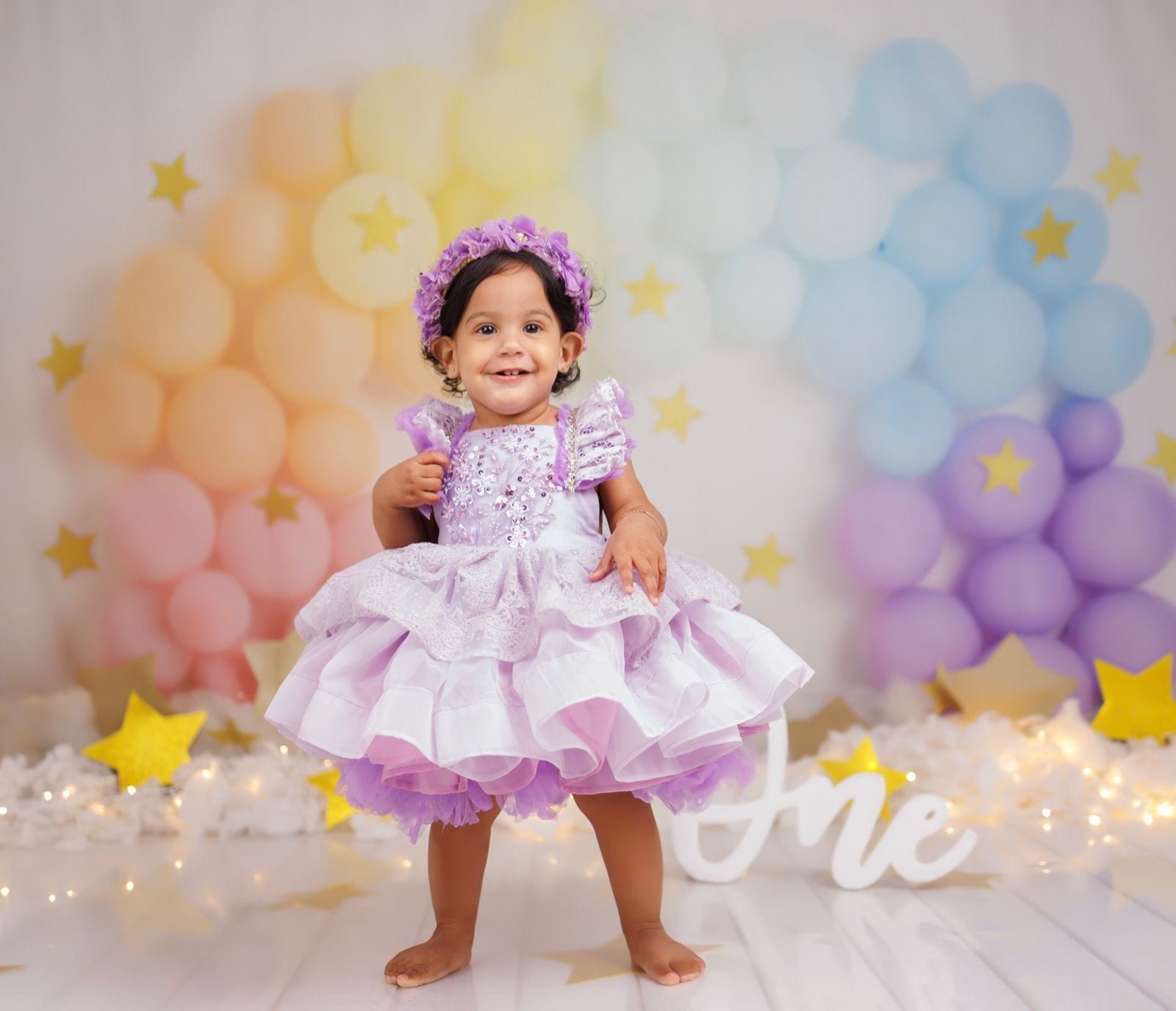 Vestido Lila capas Ama