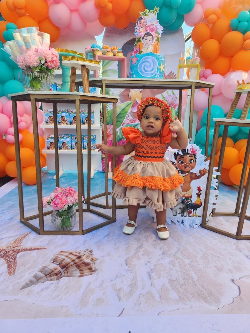 Vestido Moana 1-2 años.